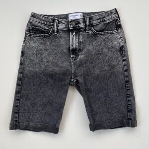 Abercrombie kids Boys Faded Black Stone Washed Acid Washed Denim Shorts 15/16